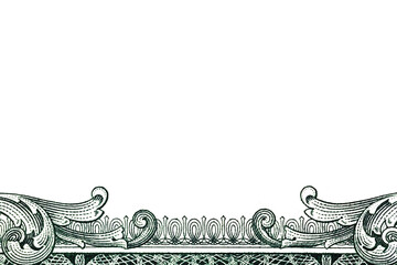 U.S. dollar border with empty middle area