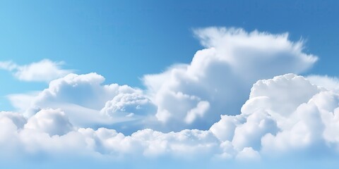 Poster - Cloudy sky with sun rays.Colorful summer template. Concept of recreation. Generative AI