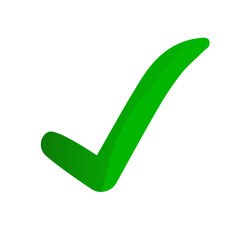 Poster - Modern green checkmark icon. Decision or good mark. Vector.
