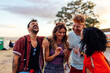 © bernardbodo - Two couples together at festival