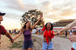 © bernardbodo - Excited friends at summer festival.
