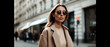 © Roberto - Street style series, featuring women in sustainable fashion outfits, showcases trendy and stylish eco-friendly choices, candidly captured in the afternoon, Created with generative Ai Technology.