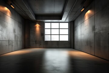Poster - Background of an interior void. Generative AI