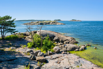 Wall Mural - The rocky view of Porkkalanniemi and view to the Gulf of Finland, Finland