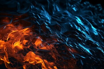 Wall Mural - Hot fire cold ice. Warm light energy. Generate Ai