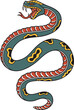 © tribalium81 - Old School Style Tattoo Snake Design. Vector Illustration.