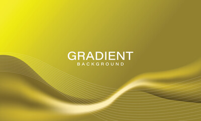 Poster - Abstract vibrant gradient background in yellow tones