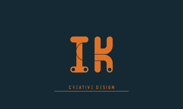 Alphabet letters Initials Monogram logo IK , KI