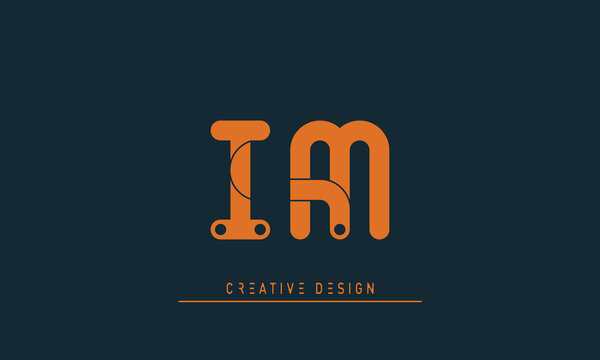 Alphabet letters Initials Monogram logo IM , MI