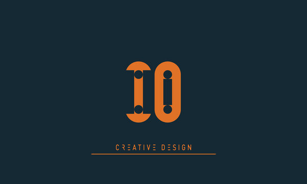 Alphabet letters Initials Monogram logo IO , OI