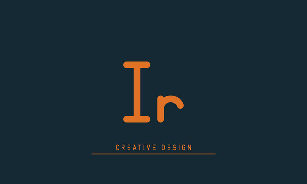 Alphabet letters Initials Monogram logo IR , RI