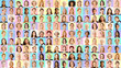 © Robert Kneschke - Panorama mit Portraits von Frauen vor bunten Hintergründen