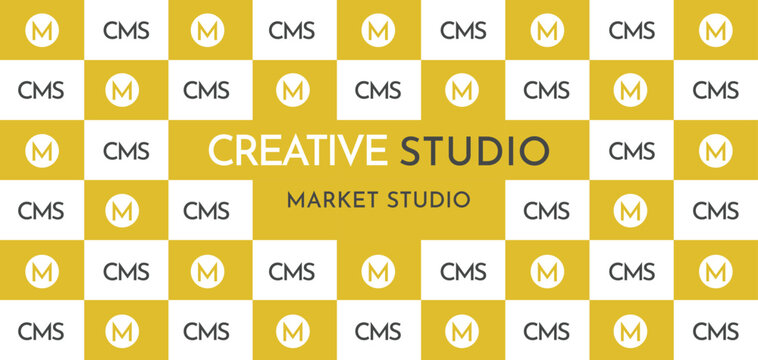 White & Yellow Advertising Media Wall, Back Drop Board, Media Wall, Sponsor Wall, Logo (Vector), Easy Vector file	