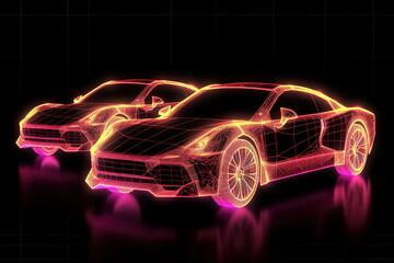 Wall Mural - car hologram