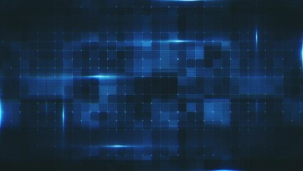 Poster - Abstract Digital Data Technology Grid/ 4k animation of an abstract background with digital data technology graphic grid