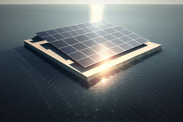 Wall Mural - solar energy panels, photovoltaic modules, alternative electricity source generative ai