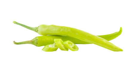 Wall Mural - green chili pepper on transparent png