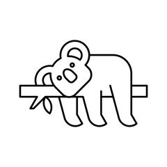 Poster - Koala Logo. Icon design. Template elements