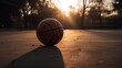 A photograph of a basketball, ball. Generative AI.