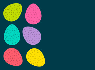 Wall Mural - easter eggs background.
