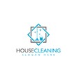 © sljubisa - House Cleaning icon. House Cleaning Service Logo Template isolated on white background