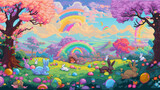 Fototapeta Pokój dzieciecy - Easter Bunnies Pixel Art