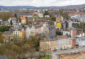 Poster - Blick auf Wuppertal vom Dach des Gaskessels