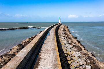 Seascape, Le croisic lighthouse in France.