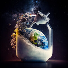 planet earth in plastics