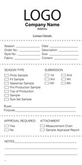 Wall Mural - editable sample card template (production)