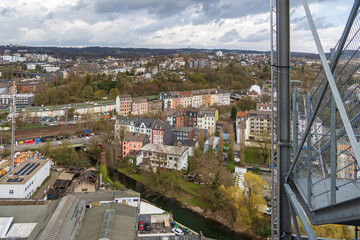 Sticker - Blick auf Wuppertal vom Dach des Gaskessels