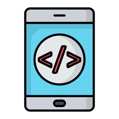 app coding line color icon