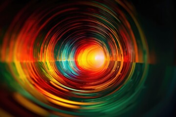 Poster - vibrant abstract circular shape. generative ai