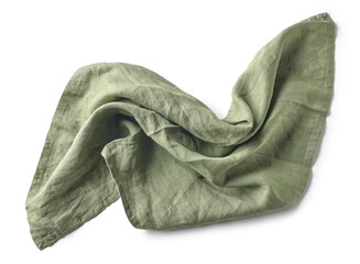 Wall Mural - crumpled green cotton napkin