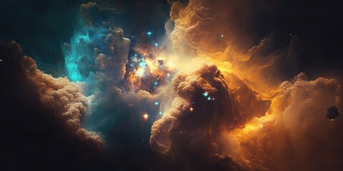 Wall Mural - colorful space galaxy cloud nebula. stary night cosmos. universe science astronomy. supernova backgr