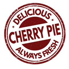 Wall Mural - Cherry pie grunge rubber stamp