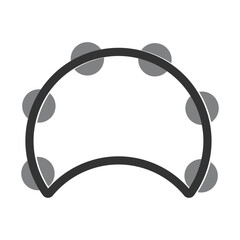 tambourine icon traditional musical instruments vector