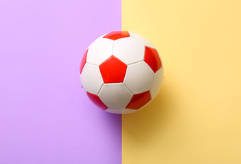 Soccer ball on color  background