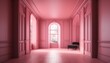 empty pink room, generative IA