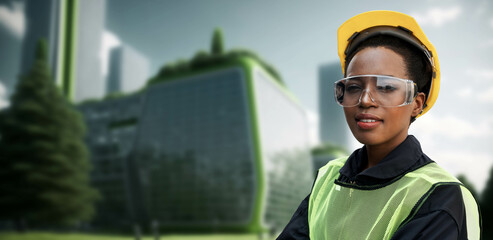 An industry worker portrait at workplace, exceptional industrial job occupation