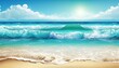 There's nothing quite like the sound of ocean waves lapping at an empty beach coastline in a tropical resort with a bright blue sky and copyspace quiet and tranquil scene in the summer. Generative AI