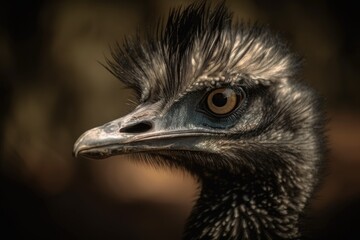 Canvas Print - Emu, an Australian bird. Generative AI