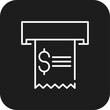 Evidence of transfer Business icon with black filled line style. transfer, invoice, payment, statement, credit, salary, receipt. Vector illustration