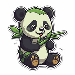 Canvas Print - cartoon panda sticker