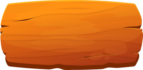 Poster - Wooden button cartoon game interface, menu board