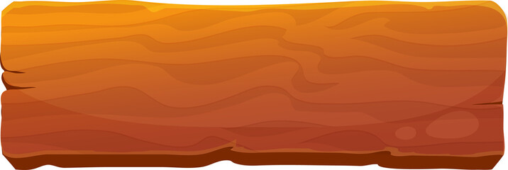 Poster - Wooden menu board or button cartoon game interface