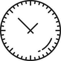 Poster - Clock timer outline icon, watch face dial hands