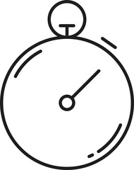 Poster - Stopwatch clock timer, chronometer outline icon