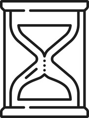Aufkleber - Sand watch isolated outline hourglass timer icon