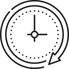 Poster - Alarm stopwatch isolated clock timer outline icon